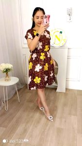 DRESS KERUT WANITA KEKINIAN BAHAN RAYON