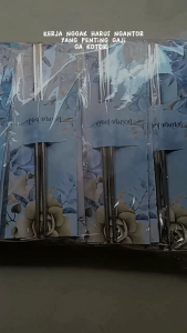 souvenir pernikahan Sumpit Stenlis kemasan alas Motif 50 pcs Souvenir Pernikahan sovenir khitan khitanan