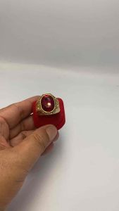 แหวนทอง 18k พลอยบุษราคัม พลอยนิล พลอยทับทิม ช่วยเสริมพลังอำนาจ วาสนา โชคลาภ ความสำเร็จ มั่งคั่งร่ำรวย