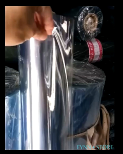 PVC Plastik Mika Bening Lemas/Kaku 0.10a x 137cm x 50 Yard U/ Sampul Buku