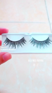 bulu Mata Natural HF - 27 Lusinan 12Pasang 12Pcs Gratis Tutup Mika