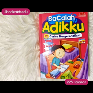 Bacalah Adikku 12 Cerita Menyeronokkan - Buku Bacaan Awal Suku Kata Bergambar Kanak Kanak Prasekolah