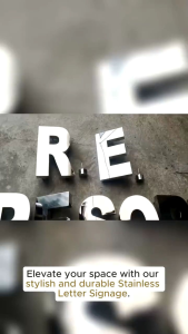 Stainless Letter Signage7 to 8 inch DIY wall mount  price per piece