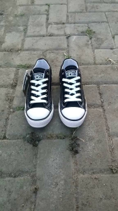 (PROMO)Sepatu allstar converse/Sepatu Hitam Putih/Sepatu Sol PVC/Sepatu Termurah/Sepatu Sekolah Hitam Putih