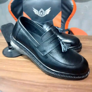 SULTAN STORE Sepatu Pria Slip On Loafers Formal Kulit Sapi Series Oscar Black