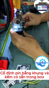 PIN đóng sẵn 15cell dòng xả cao dùng khoan bê tông máy mài khoan siết bu lông các loại chân pin phổ thông[15cell Hoàn thiện sẵn mạch và vỏ chống sốc tặng kèm mác] tích hợp đèn báo pin