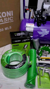 Paket Kompresor 25Liter LAKONI BASIC 550MLS HIGH SPEED Pengecatan TEKIRO