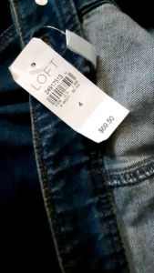 MMINIOUTLET  LOFT Women denim skirt sailor dark blue jeans original European brand