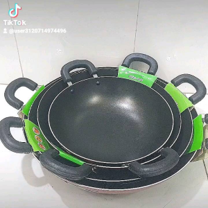 Chảo nhôm 2 quai sâu lòng chống dính Kim Hằng chính hãng