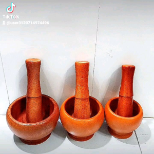 Bộ cối chài gỗ hình lu cao cấp