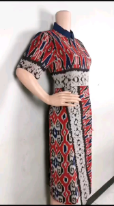 Etnik Dress Tenun - Full Tenun - Pasangan Baju Tenun