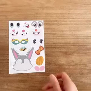 สติ๊กเกอร์ฝึกตกแต่งหน้าสัตว์ 36 แผ่น