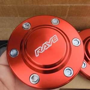 106-108mm ขนาด 1คู่ 250 ฿ ฝาปิดดุมล้อแม็กสีแดง