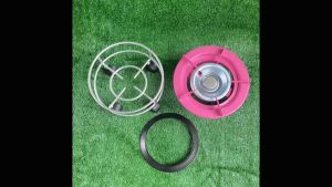 ชุดโครงปิคนิคสีชมพู+ล้อเลื่อนวางถัง4กก.+ยางรองโครง ป้องกันถังเป็นสนิม อุปกรณ์สำหรับถังปิคนิค เตาปิคนิค โครงเตาแก๊ส โครงปิคนิค สี