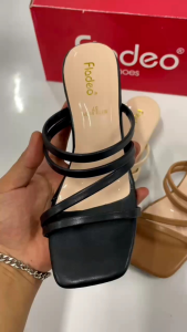 Sandal Slop Heels Wanita / Slop Fladeo Premium Tali / Bakul Sandal 45