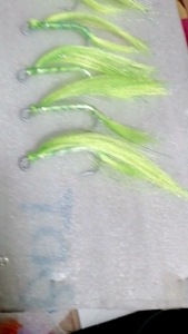 Jig 3 Pieces #14 VMC TARAK-TARAK luminous head Fly Fishing baits with 3D eyes for Mackerel Tuna or Tulingan