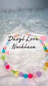 Daryl Love Beads Choker Necklace Kalung Manik Cinta Hati Pearl Holo Hologram Mutiara Warna Warni Transparan