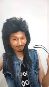 READY STOCK MULLET WIG ROCK WIG 80S WIG RETRO WIG MEN LONG WIG RAMBUT RETRO Halloween Costume Wig  MU1