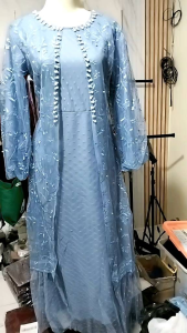 Gamis Maxi Dress Terbaru Muslim Brokat Pesta Kondangan Remaja Casual Utari