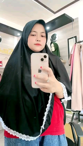 Hijab Jumbo dewasa Renda bawah kecil/Zhiadhiaz Collection Lembut Nyaman Tebal Instan Panjang Muslim