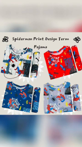 SPIDERMAN PRINT DESIGN TERNO T-SHIRT AND PAJAMA for KIDS (1yr old up to 13yrs old)