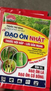 Thuốc trừ bệnh ĐẠO ÔN NHẬT gói 25gr. Đặc trị Đạo Ôn lá đạo ôn cổ bông.