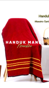 HANDUK MANDI DEWASA JUMBO MAESTRO GARIS TEBAL COMFORTABLE UK 75X150