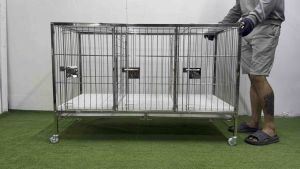 2x4x2.5 3doors bend. STAINLESS 304 DOG CAGE.. HEAVY DUTY