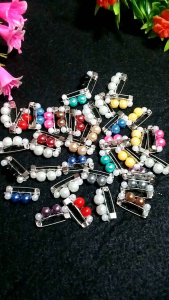 [COD] isi 12pcs dan 6pcs /Bros dagu hijab mini/Bros mutiara