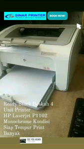 HP Laserjet P1102 Monochrome Kondisi Normal Siap Pakai