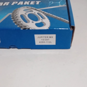 Gear Paket Gir Depan Belakang Jupiter MX 15T - 39T 428H - 112L