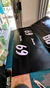 สินค้าขายดี สติ๊กเกอร์ติดกลางฝา เลือกเลขได้ Honda giorno สติ๊กเกอร์ Honda 1982 vepsa scooter