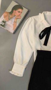 One Set Keiko Blouse & Rok Serut | Blouse Big size| Atasan Blouse Wanita Kemeja Kerja Korea Hijab Non Hijab | One Set wanita