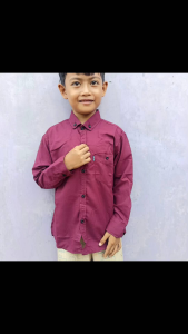 Kemeja Anak Lengan Panjang Polos: Baju Anak Mudah Dipakai & Nyaman