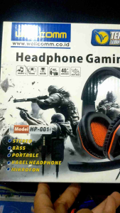 Headphone Gaming Original Wellcomm Headset Good Quality Stereo HP-001