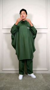 Jas Hujan Ponco Celana PVC Dewasa