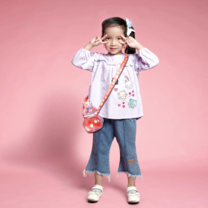 Little Pineapple Tunik Jeans Mixue Kyuuto Bordir Anak 2-4Y