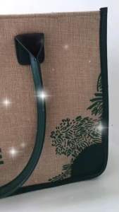 Túi vải canvas Starbucks size 40 _Túi tote đeo vai nữ size lớn _ Túi xách size 40 cỡ đại có khoá kéo