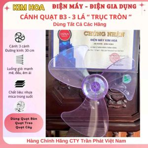 Cánh quạt B3 - 3 lá sải cánh 30cm HÃNG YANFAN Cánh Quạt Cốt Tròn sử dụng tất cả các hãng QUẠT. CHÍNH HÃNG CTY TRẦN PHÁT VIỆT NAM