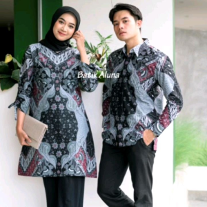 aluna Batik Couple Premium CBA 104 BATIK MUSLIM KOKO COUPLE DEWASA