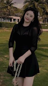 Bikini liền thân kín đáo Bikini SG bodysuit che khuyết điểm phối cùng áo lưới đẹp đi biển sang trọng