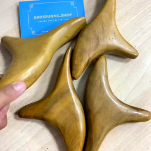 Dụng Cụ Day Ấn Huyệt Massage  cạo gió bằng gỗ Hình Tam Giác Én Gỗ.Cưu gỗ khai huyệt Giảm Căng Thẳng Lưu Thông Máu