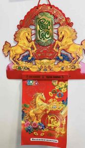 Bìa gỗ Block Lịch Tết Bính Ngọ 2026(tặng kèm block lịch) treo tường