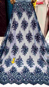 Tile bordir motif ceplok bahan halus lembut dan bergliter ( harga setengah meter 050m ) cod