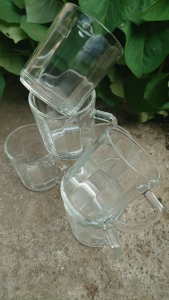 TERMURAH!! GELAS KOPI/CANGKIR KOPI (6PCS) GELAS KACA TEBAL POLOS