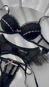 Pinky Set | Bộ Đồ Lót Ren Nữ Gợi Cảm Áo Bra Ren Có Gọng Mút Nâng 3cm - Thiết Kế La Perbra