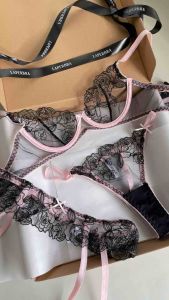 Bộ Đồ Lót Ren Nữ Gợi Cảm DONNA Áo Lót Ren Hoa Quyến Rũ Có Gọng Không Mút Thiết Kế LA PERBRA