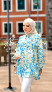 Kemeja Kerja Wanita Alea Blouse Reborn by Mdly special brown