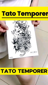 (BEBAS PILIH GAMBAR) Zaril Premium Tato Temporer Semi Permanen Tahan lama 1 Bulan SERI B Tato Temporary Tulisan Kanji Jepang Kuno