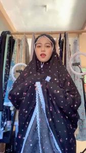 𝒴𝓃 | Mukena Dewasa Terbaru 2024 Rayon Motif PacarAir Free Tas | Dailywear Travel Friendly